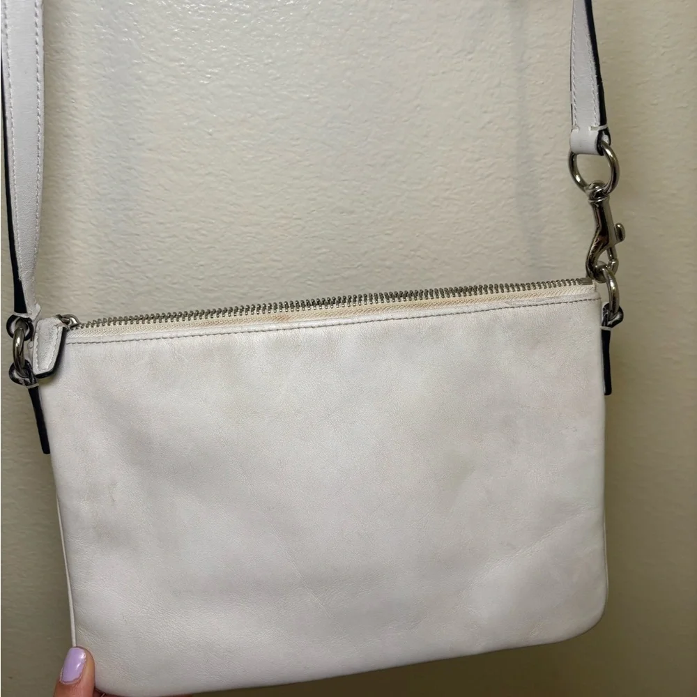 Coach Off-White Perforated Crossbody Bag